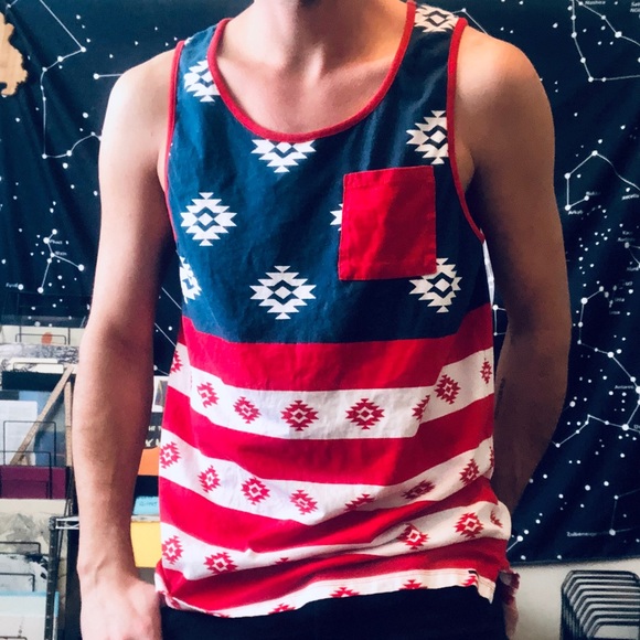on the byas Other - Fourth of July - Red, White & Blue Patterned Tank